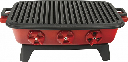 Жаровня 36*45 см. для барбекю, красная, на подставке LAVA