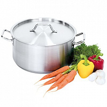 Кастрюля 5,0л 20*17см нержавеющая сталь с крышкой PL 81200001