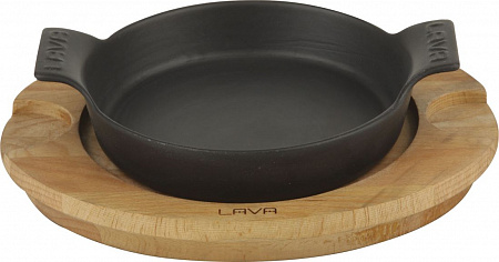 Сковорода d=18 см. чугун, чёрная, на подставке "ECO" LAVA