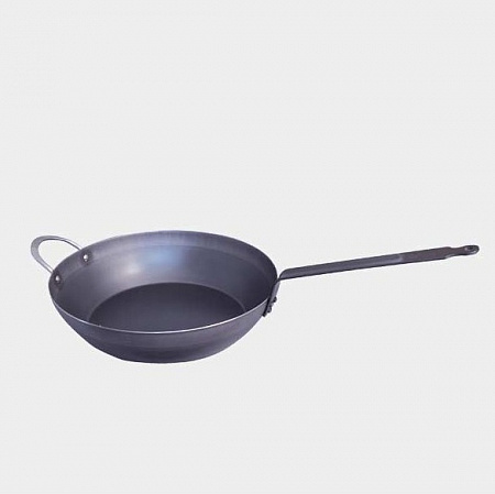 Сковорода d=20 см. h= 6 см. голубая сталь 2 мм. (индукция) De Buyer