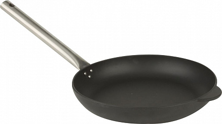 Сковорода d=26 см. чугун, черная, метал. ручка LAVA