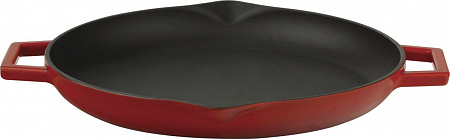 Сковорода d=30 см. чугун, красная LAVA