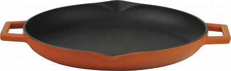 Сковорода d=30 см. чугун, оранжевая LAVA