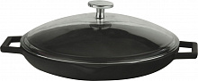 Сковорода d=30 см. чугун, чёрная LAVA