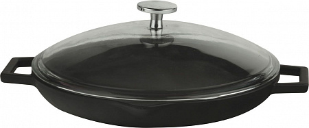 Сковорода d=30 см. чугун, чёрная LAVA