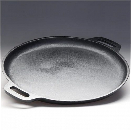 Сковорода d=35 см. чугун. h=3 см. с двумя ручк. /4/
