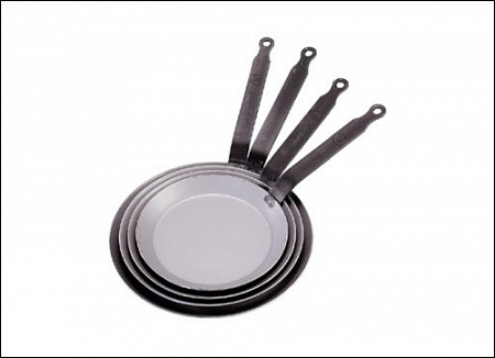Сковорода для блинов d=22 см. бел.сталь "Carbone Steel" (индукция) De Buyer