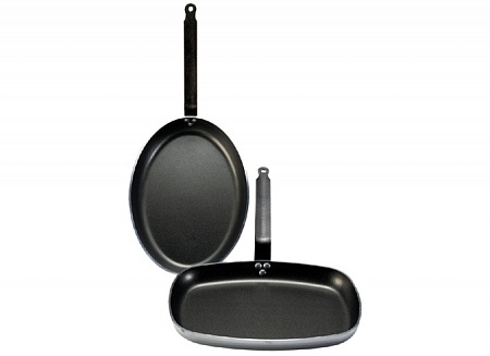 Сковорода овал. 32*23 см. алюм. с антиприг. покрыт. "Chok" De Buyer