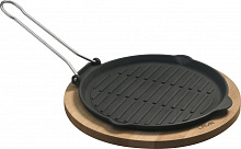 Сковорода-гриль d=25 см. чугун, черная, на подставке"ECO" LAVA