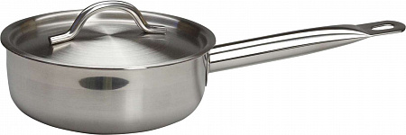 Ковш 1,0л 14*7см нержавеющая сталь с крышкой