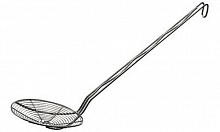 Шумовка 20см ручка 45см сетка нержавеющая сталь