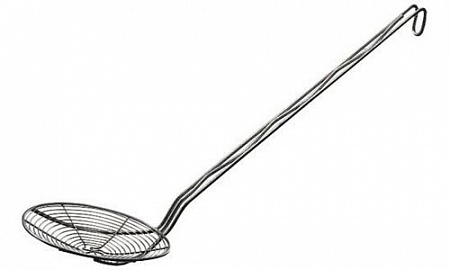 Шумовка 20см ручка 45см сетка нержавеющая сталь