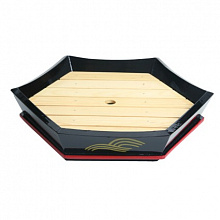 Блюдо 6-и угольник 30*30*6,5 см Дерево/1/