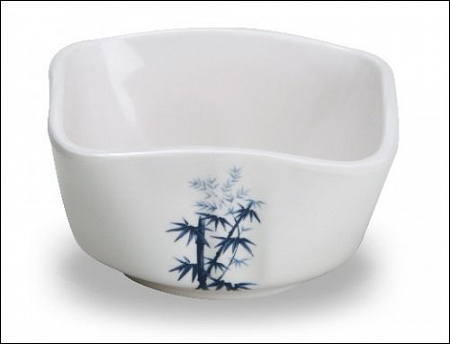 Миска квадратная 8,7*8,7 см. h=5 см. 150 мл. "Голубой бамбук"