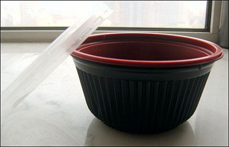 Миска с крышкой 140*70мм. CT/OPS 100 шт/уп.