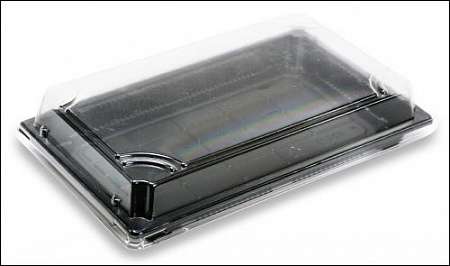 Суши бокс с крышкой 215*135*17/217*136*30 пластик 100 шт/уп.