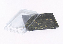 Суши бокс с крышкой 235*143*20/240*147*26 пластик 100 шт/уп.