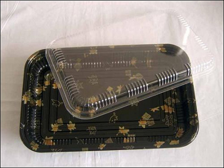 Суши бокс с крышкой 250*159*32/237*148*19 пластик 100 шт/уп.