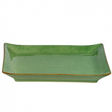 Тарелка прямоугольная 27,5*22 см. Киото Грин /4/