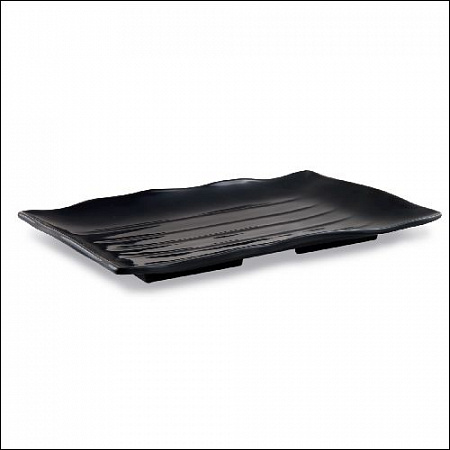 Тарелка прямоугольная 34*23см "Черный"