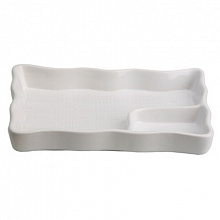 Тарелка с подсоусником 18,5х13,2х2,6 см. Киото Вайт/6/