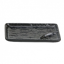 Тарелка с подсоусником 17*11,5*1,8см. Киото Блэк/6/