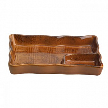 Тарелка с подсоусником 18,5х13,2х2,6 см. Киото Беж/6/