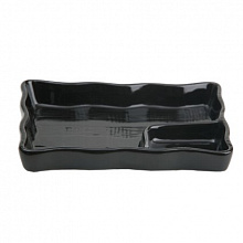 Тарелка с подсоусником 18,5х13,2х2,6 см. Киото Блэк/6/