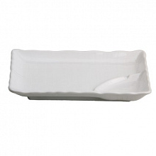 Тарелка с подсоусником 21см*14,6см*3см Киото Вайт/6/