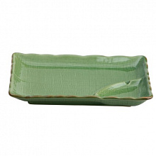 Тарелка с подсоусником 21см*14,6см*3см Киото Грин/6/