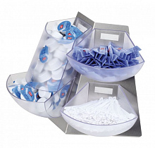 Подставка нерж. с пласт. емк. 1 л. для пакет. прод. 41*26 см. h=28 см. APS