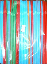 Трубочки кокт. 0,5*21 см.  250 шт/уп. цветные MIX с гофрой /48/