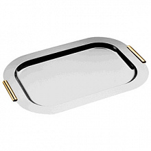 Поднос прямоуг. 70*48 см. с золочен. ручками APS /АКЦИЯ/