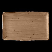 Тарелка прямоугольная, 28,5х16,5 см, коричневая,