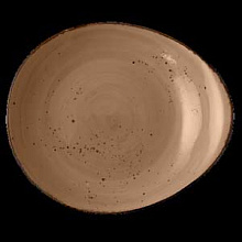 Блюдо глубокое асимметричное, 27,5х24,5 см, коричневое,