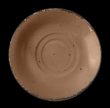 Блюдце 12 см, коричневое,