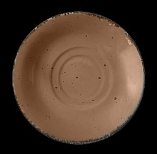 Блюдце 16 см, коричневое,