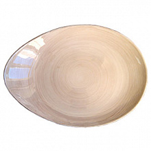 Блюдо асимметричное, 32 см, песочное,