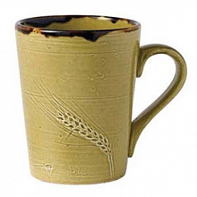 Кружка 340 мл, оливковая, с колоском,