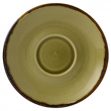 Блюдце 15 см, оливковое,