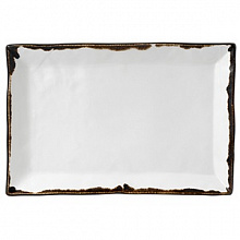 Тарелка прямоугольная, 33,6х23 см, белая,