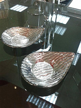 ZIEHER Емкость для комплимента "Капля" 8,5х10 см, стекло, цвет серебро