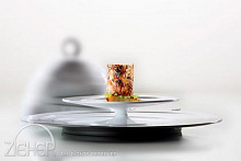 ZIEHER Ribbon Подставка для сервировки на ножке, d=16 см, h=4 см, фарфор