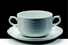 ZIEHER Flora Блюдце 16 см  для чашки бульонной (арт. 3945.O), фарфор