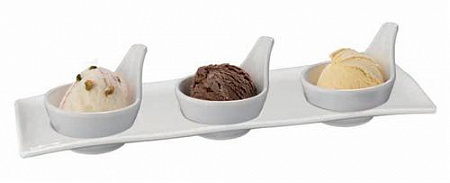 APS Блюдо с 3 выемками d=4 см, 30,5x9,5, меламин