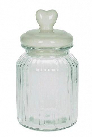 ANDREA FONTEBASSO Банка с крышкой 11х19 см, стекло/фарфор