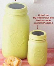 ANDREA FONTEBASSO DOLCE CASA  Банка 490 мл, d=9 см, h=15 см, цвет светло- зеленый, керамика
