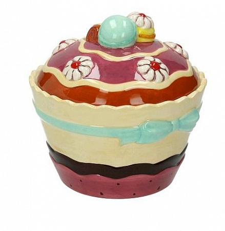 ANDREA FONTEBASSO DOLCE CA D.DECO Емкость с крышкой h=17 см, керамика